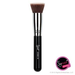 Fullest coverage. Choose a flat-top brush with tightly packed synthetic fibers. Top pick: Sigma F80. $21. Made with Synthetic Sigmax. On Makeup Alley, this brush gets 4.6/5 rating with 89% reporting they would buy it again. This is Sigma's most popular foundation brush, and it's recommended for use with liquid and cream foundations. But many women like it best for their mineral makeup. We recommend buying this directly from Sigma, to avoid getting a knockoff.